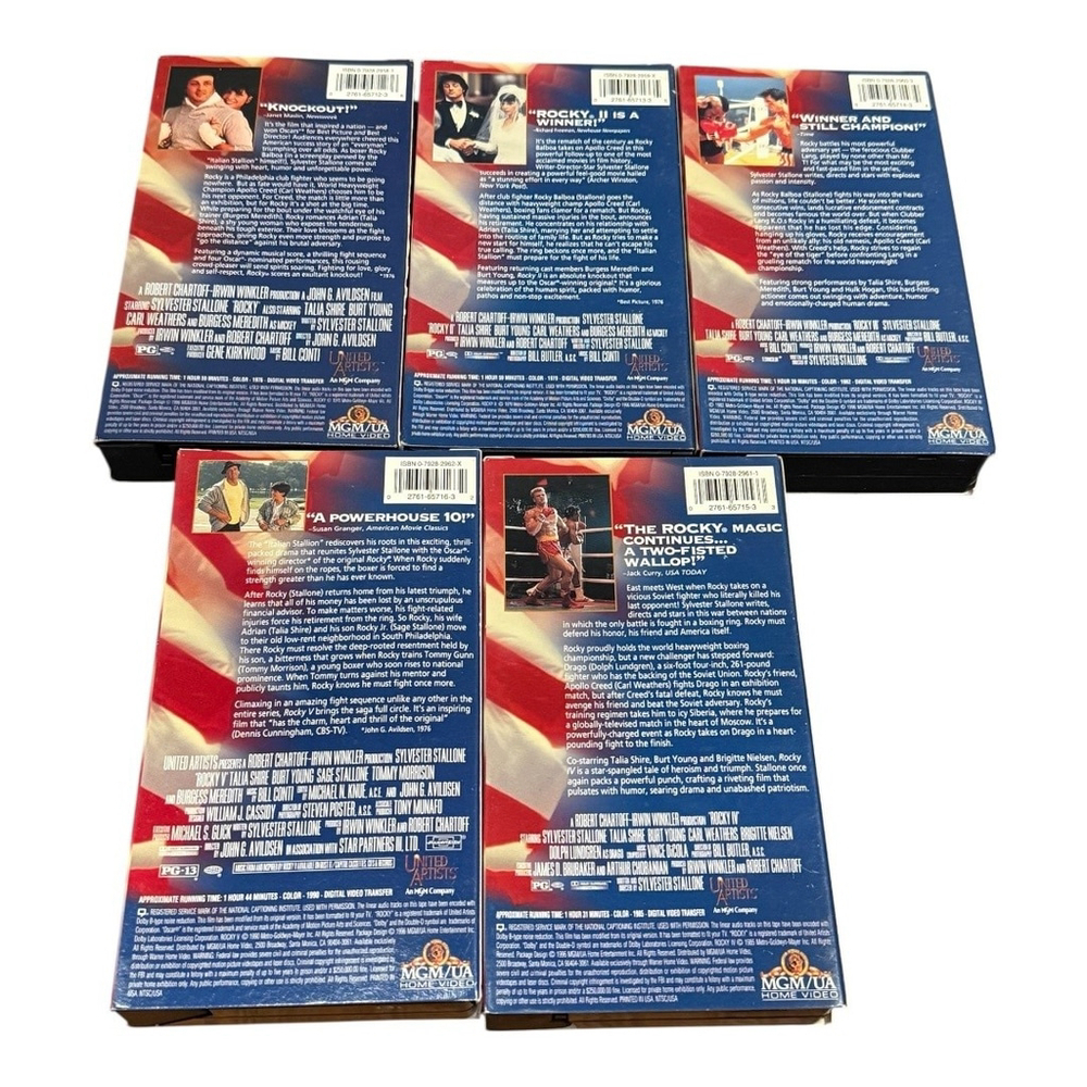 Vintage Rocky VHS 20th Anniversary Gift Set Boxed Collection Sylvester Stallone - Picture 9 of 11